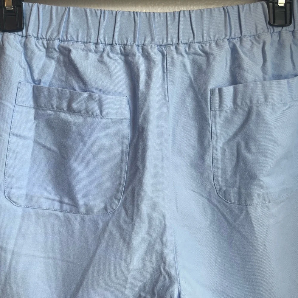 Kim Rogers Light Blue Drawstring Casual Shorts Size‎ L